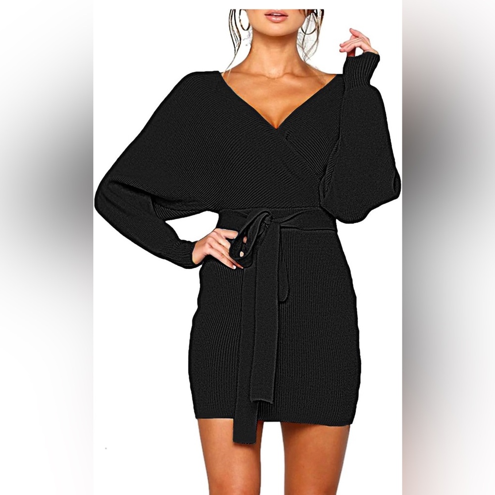 Long sleeve sweater dress
